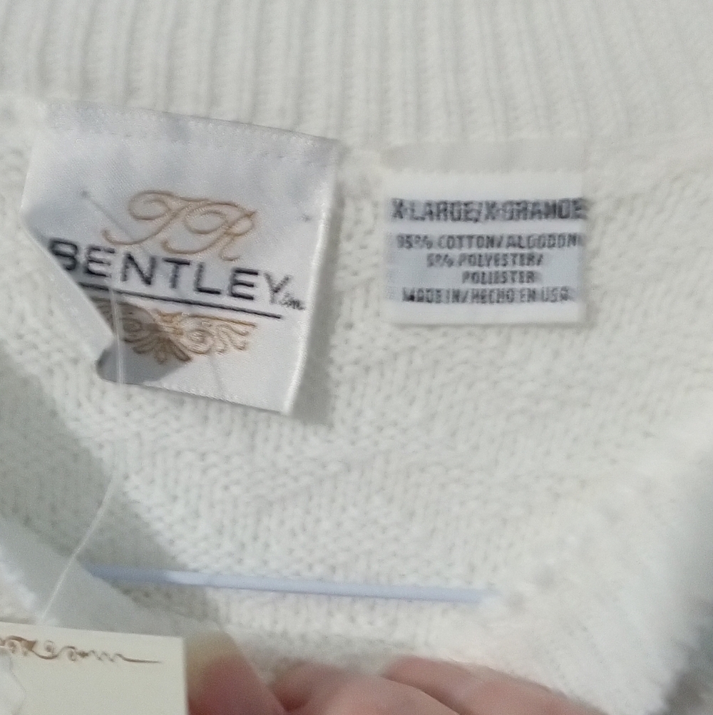 White Women's Crew Neck Sweater - Picture 3 of 6